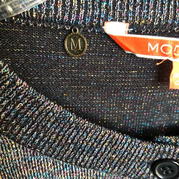 ModCloth Rainbow Metallic Button Front Cardigan Size M - Picture 5 of 8